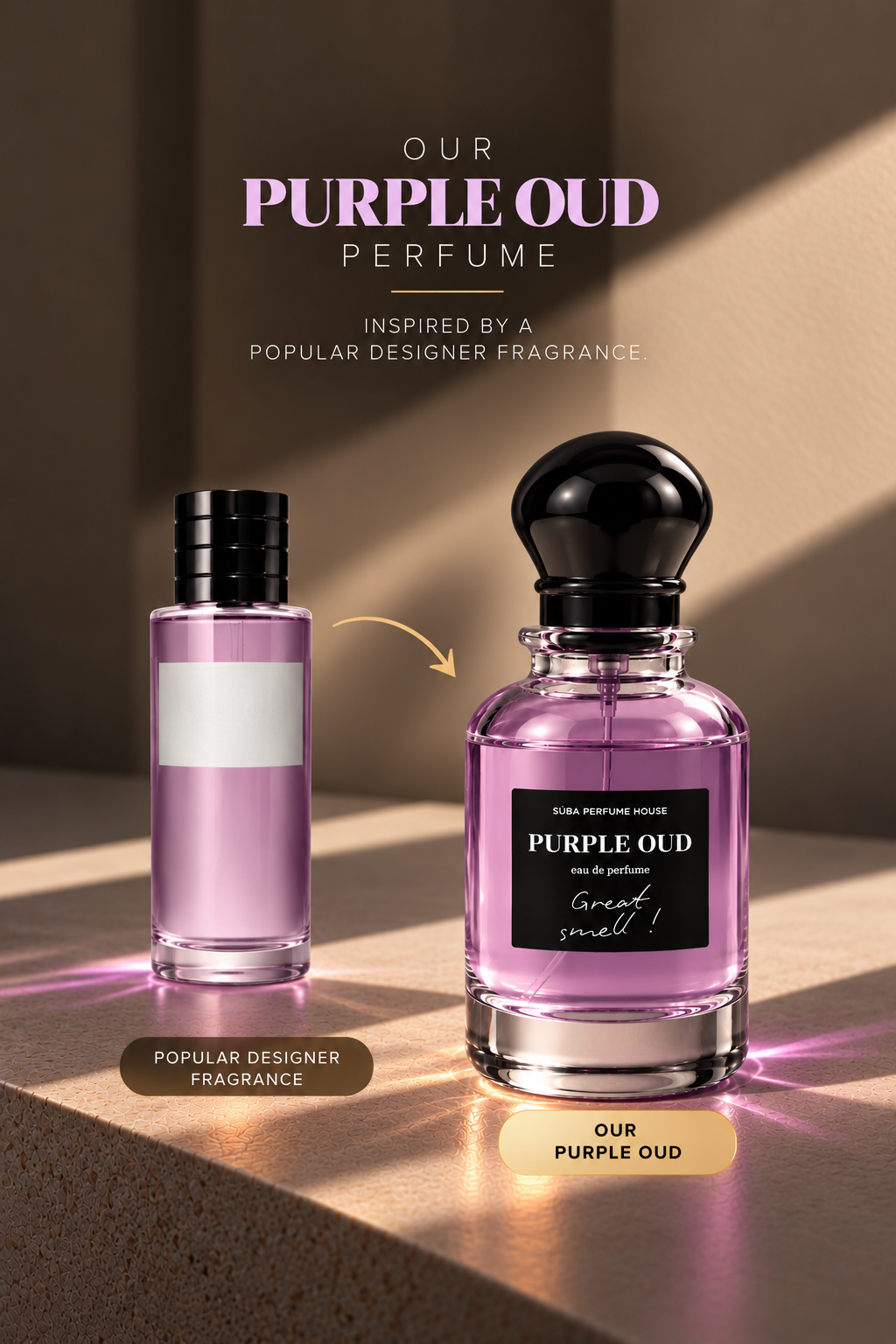 Purple Oud Perfume House Advertisement